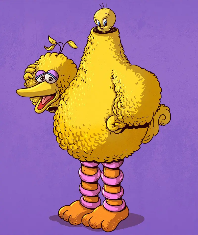 big bird and tweety