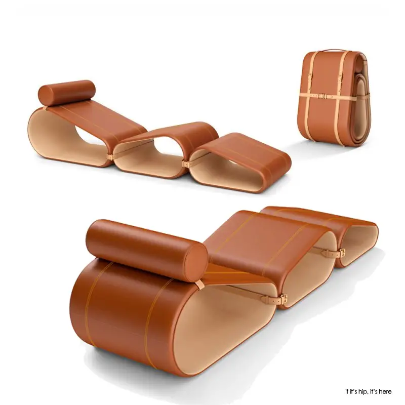 louis vuitton portable lounge chair by Marcel Wanders