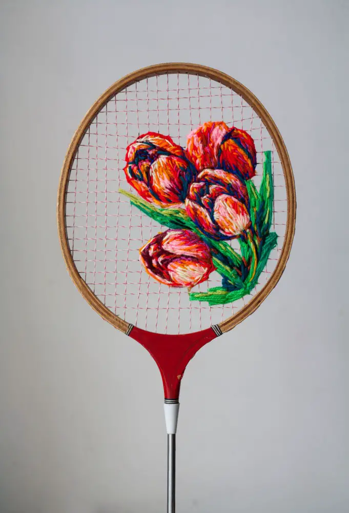 Embroidered Tennis Racquets