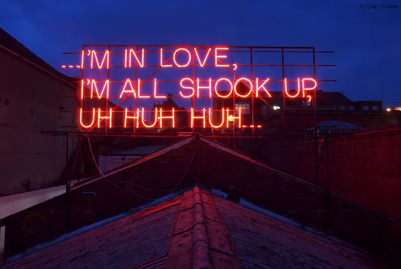 elvis all shook up neon love