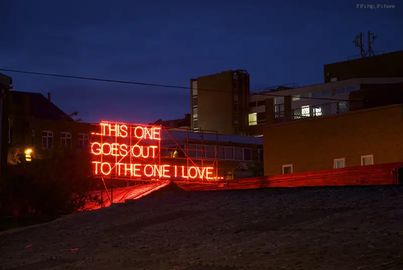 REM this one goes out to the one I love neon installation wheaten