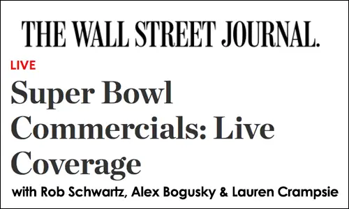 wall street jounral live super bowl coverage