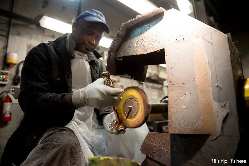 buffing the 3D printed oscar