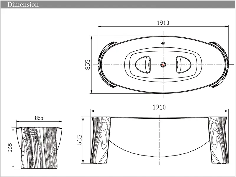 ZeVa floating tub dimensions