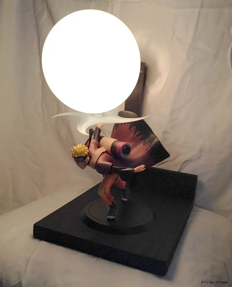 lamp with Naruto figure