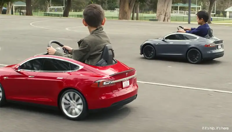 mini ride-on tesla for kids