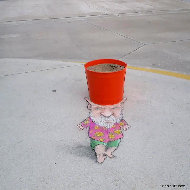 sandbucket gnome by David Zinn