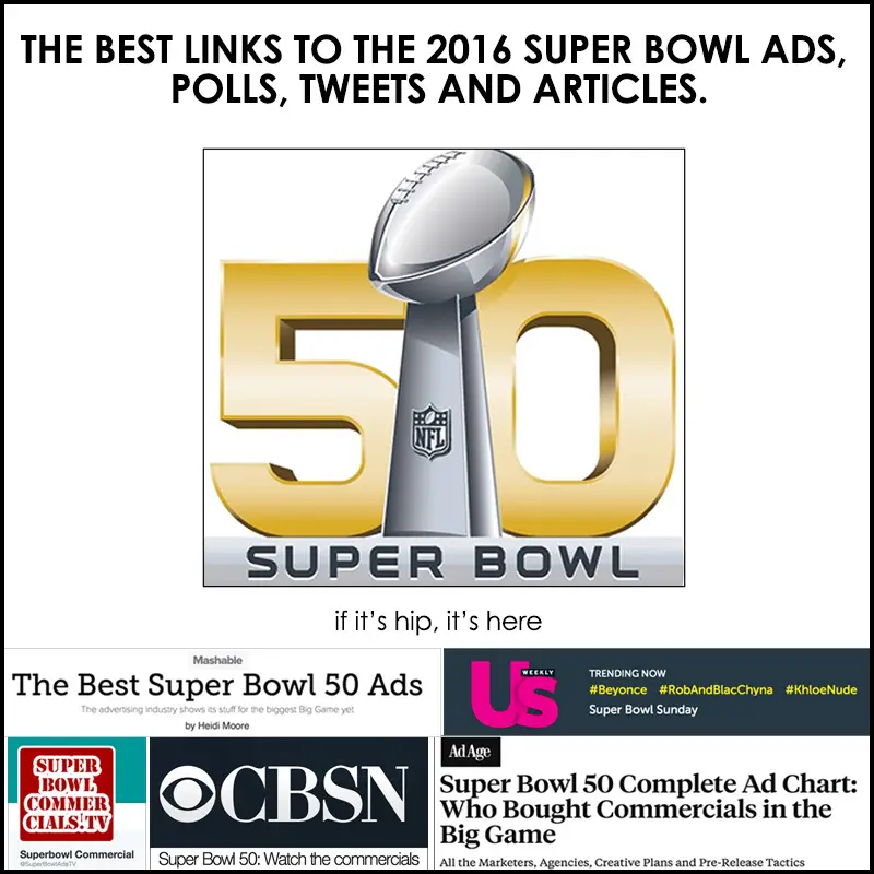 links to all the 2016 super bowl ads