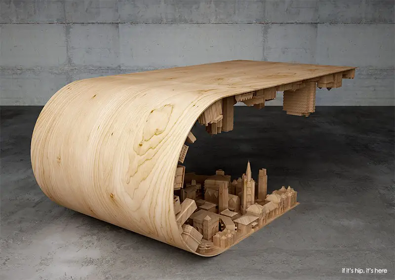 Stelios Mousarris wave city coffee table 