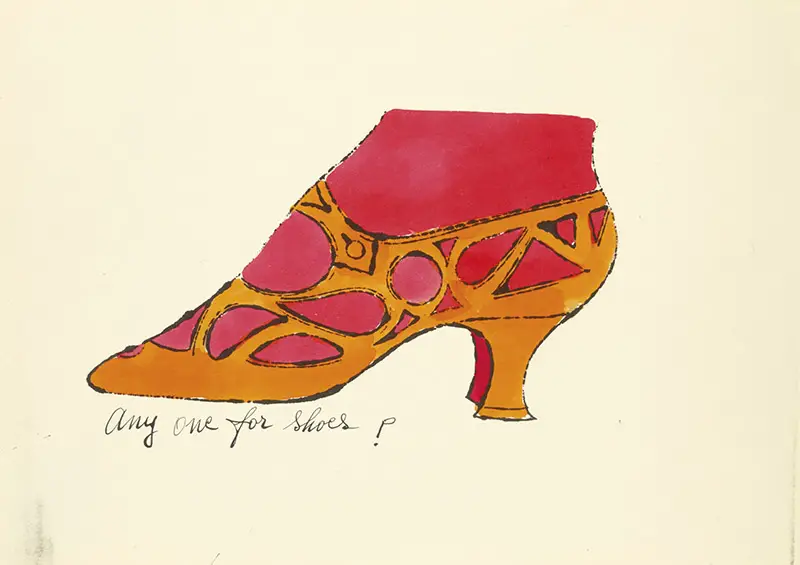 andy warhol hand-colored shoe lithograph