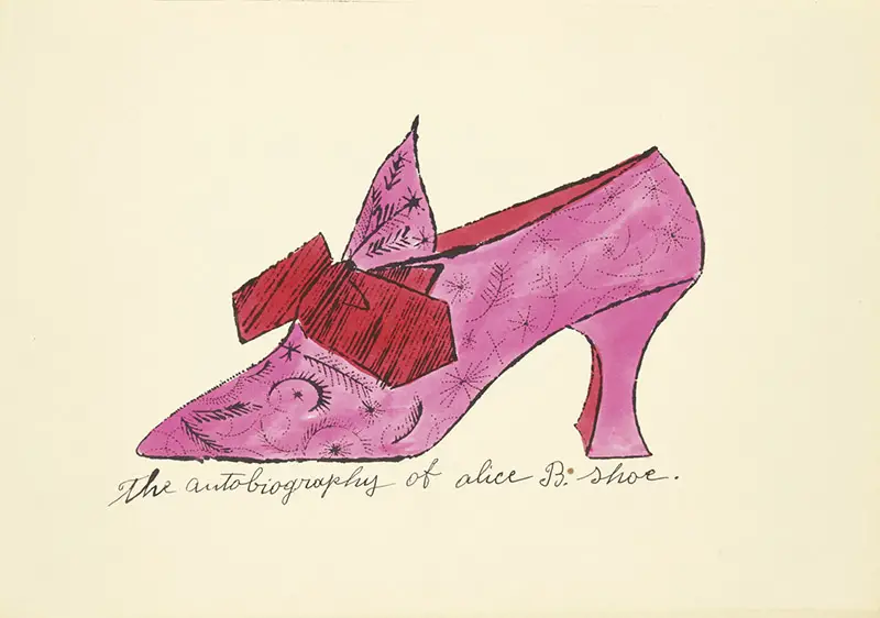 andy warhol hand-colored shoe lithograph