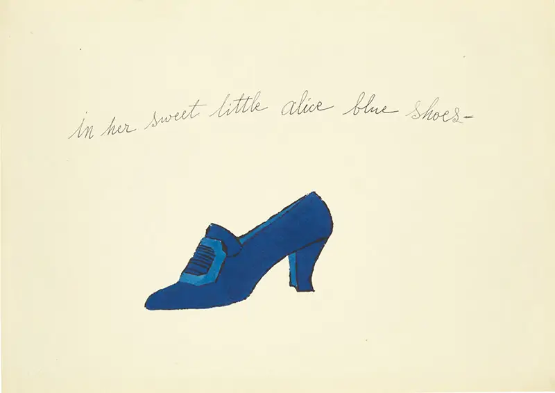 andy warhol hand-colored shoe lithograph