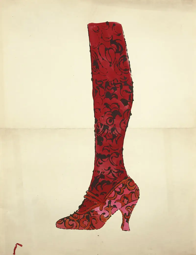 andy warhol shoe and leg