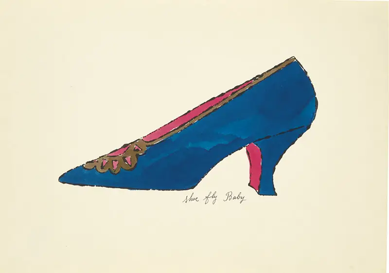 andy warhol hand-colored shoe lithograph