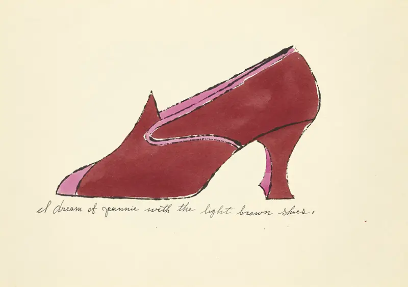 andy warhol hand-colored shoe lithograph