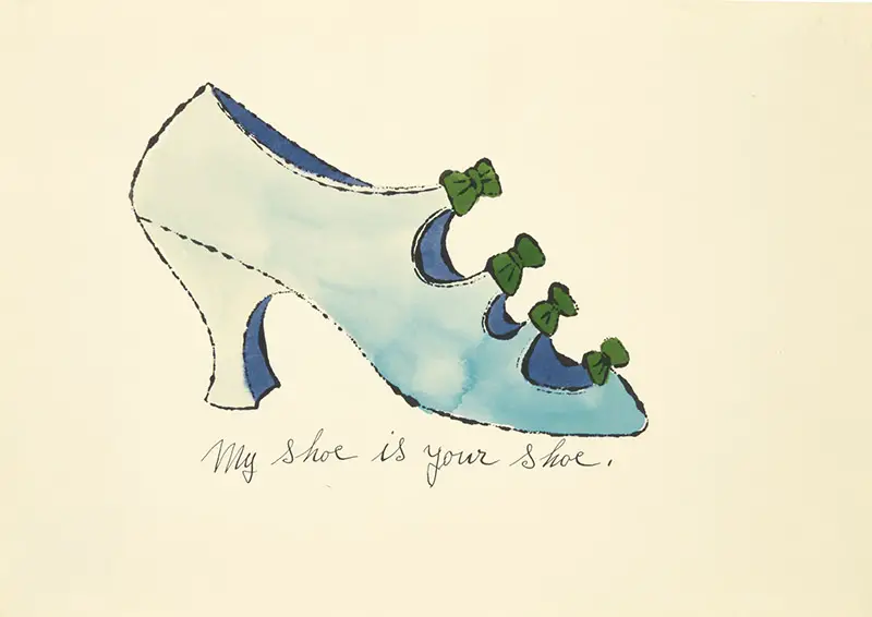 andy warhol hand-colored shoe lithograph