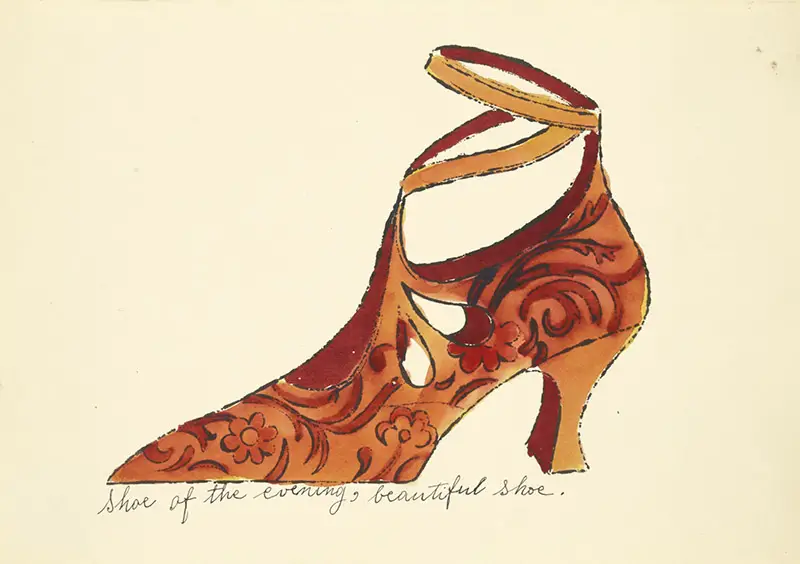 andy warhol hand-colored shoe lithograph