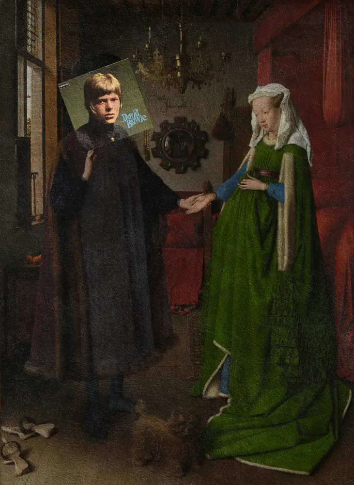 David Bowie + The Arnolfini Portrait by Jan van Eyck