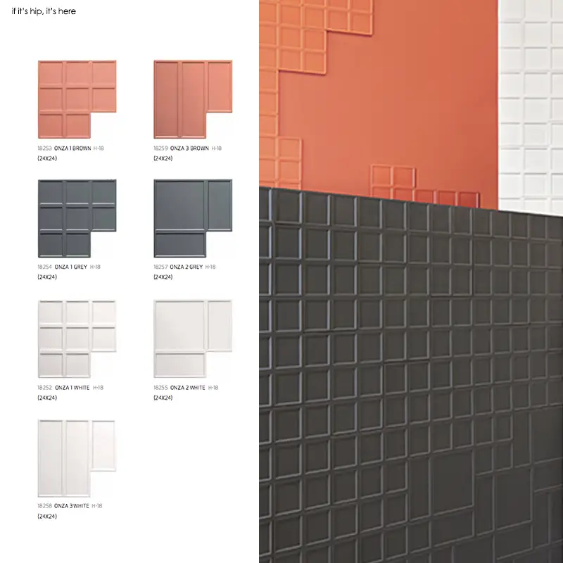 onza wall tiles by Mut Design for Peronda
