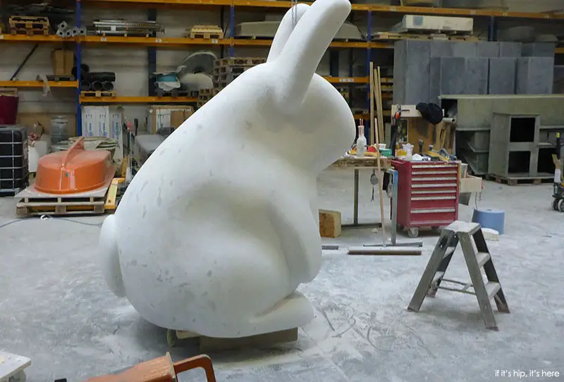Tom Claassen Rabbit in progress in studio