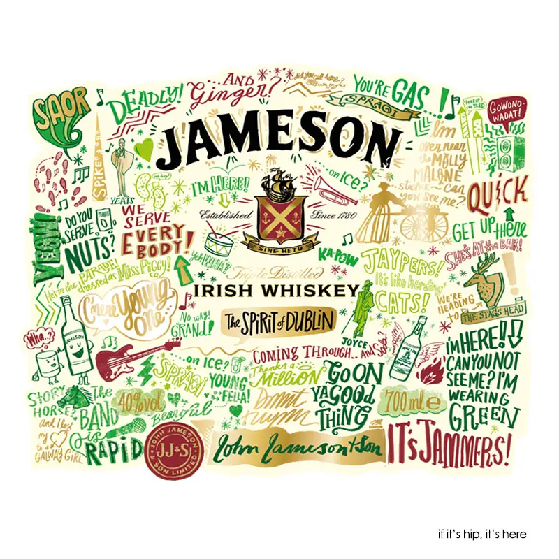 dermot flynn illustrated St. Patrick's Day Jameson Bottles