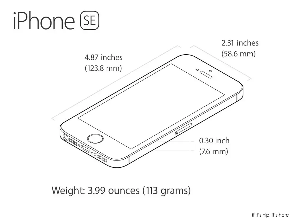 iphone se dimensions