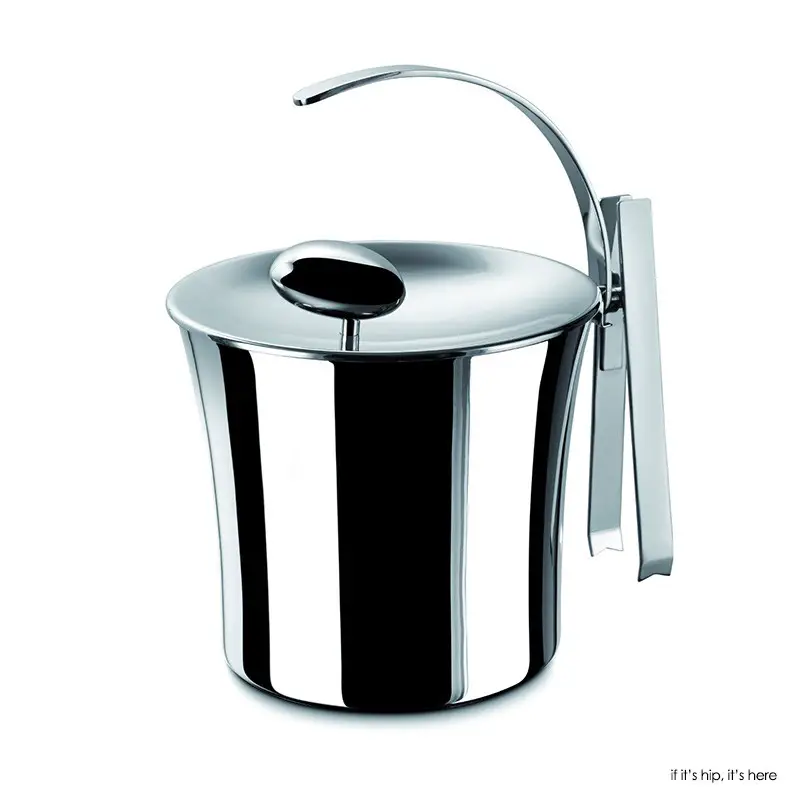 BUGATTI -Acqua Thermic ice bucket with lid and ice tongs