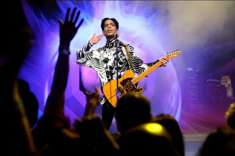Prince performing in Los Angeles in 2009.