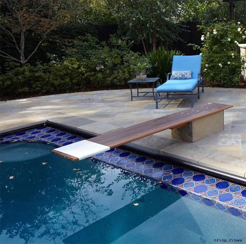 custom stone base for diving board