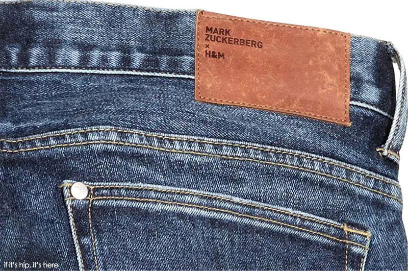 mark zuckerberg for h&M jeans label if it's hip, it's here