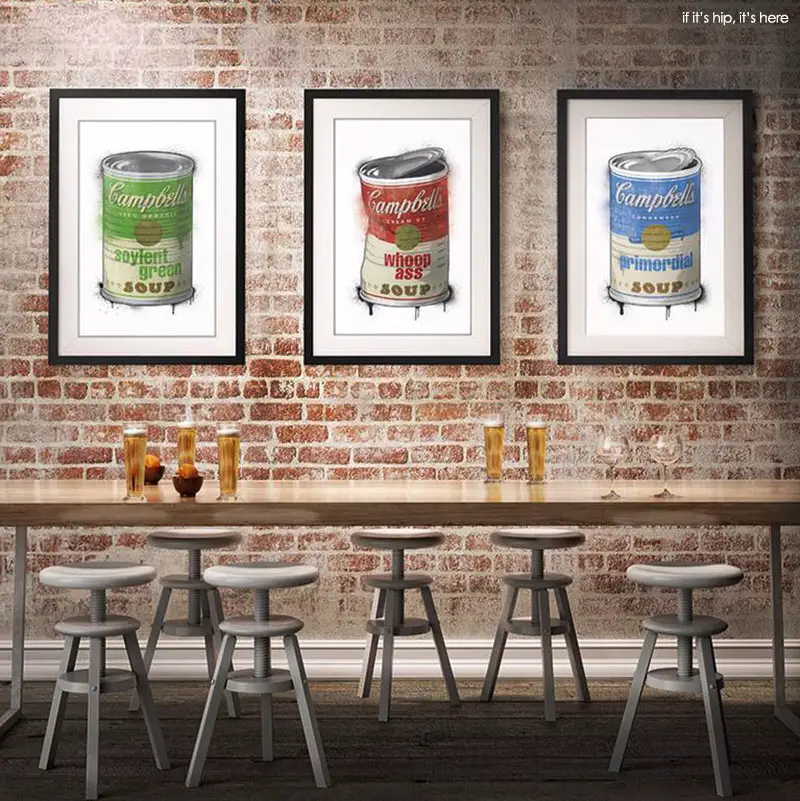 three strange case company campbells soup prints