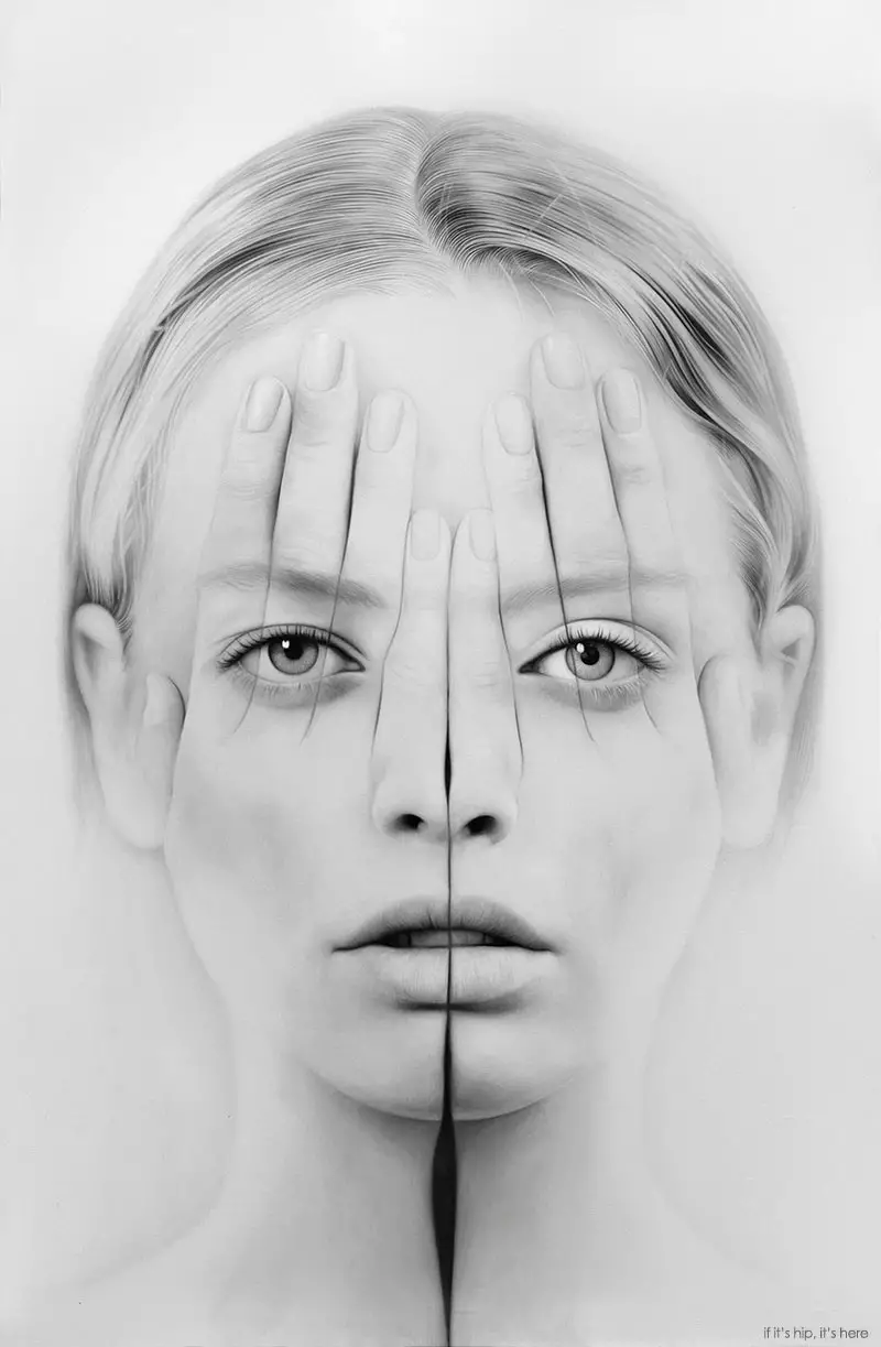 White Mirror II, 2014, 100" x 70", oil on canvas