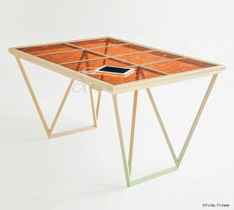 solar powered table