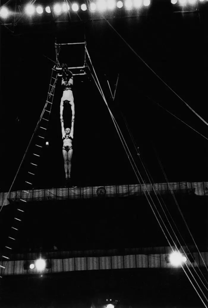 Diane Arbus, Trapeze act, N.Y.C. 1957
