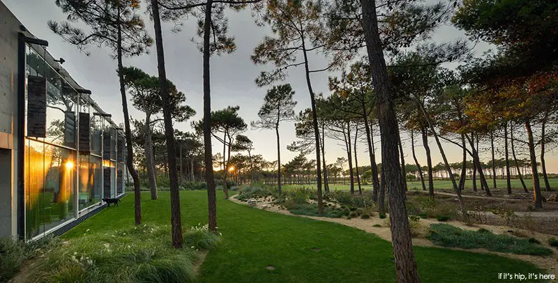 modern home on golf course