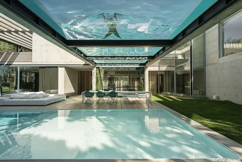 glass bottom pool