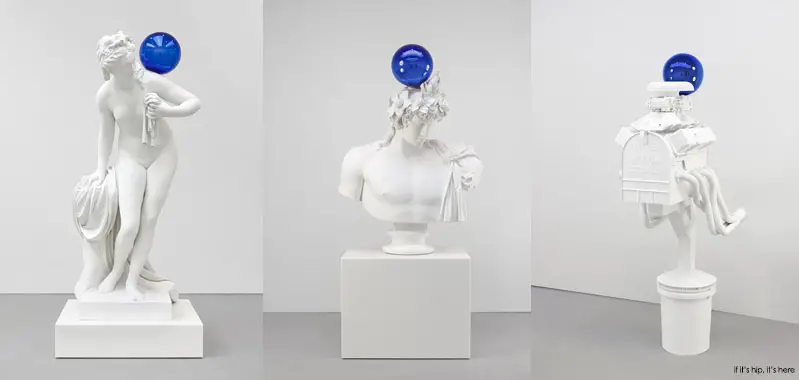 Koons' original Gazing Ball sculptures upon which the case designs are based