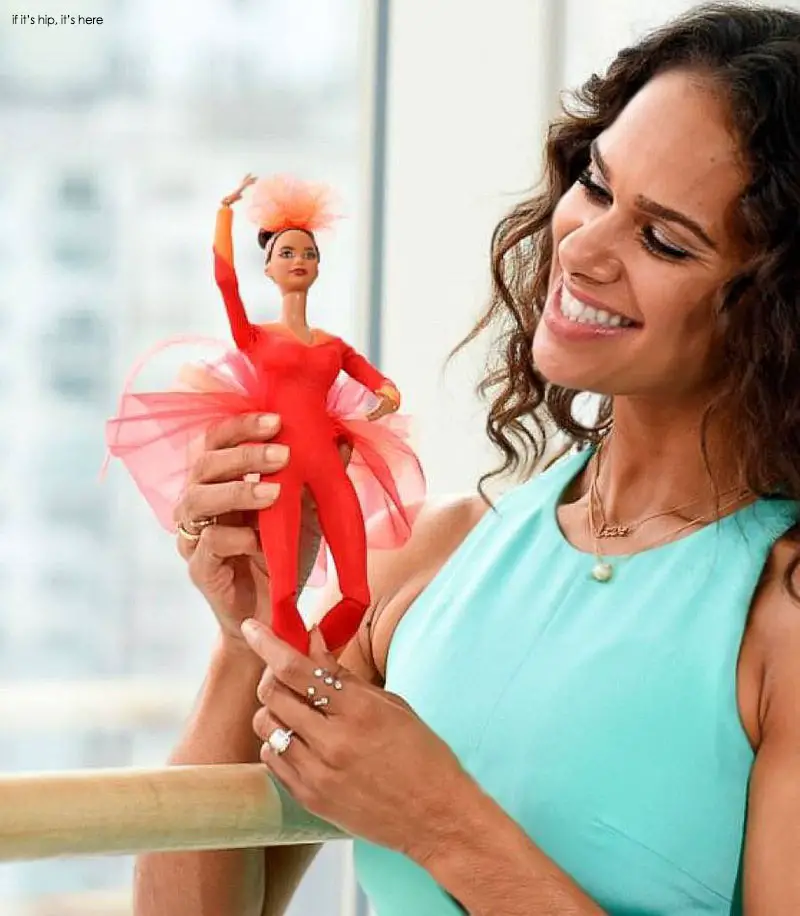 Misty Copeland with the new Barbie doll in her likeness 