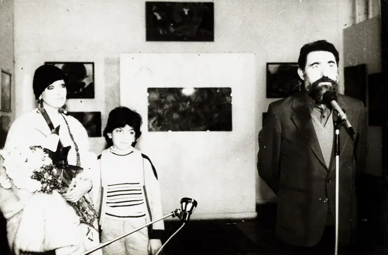 Tigran's first solo show at age of 10. Opening by Henrik Igityan, Children Art Museum, Yerevan, Armenia. 1987