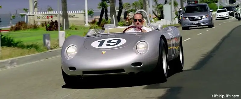 Jerry Seinfeld driving his now sold 1959 Porsche 718 RSK