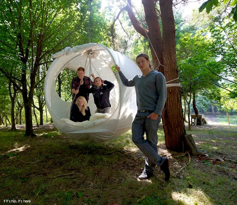 Inventor Rufus with his Roomoon tent