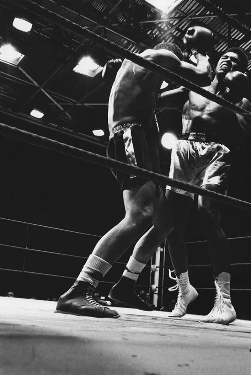 Ali fighting in London by Gordon Parks