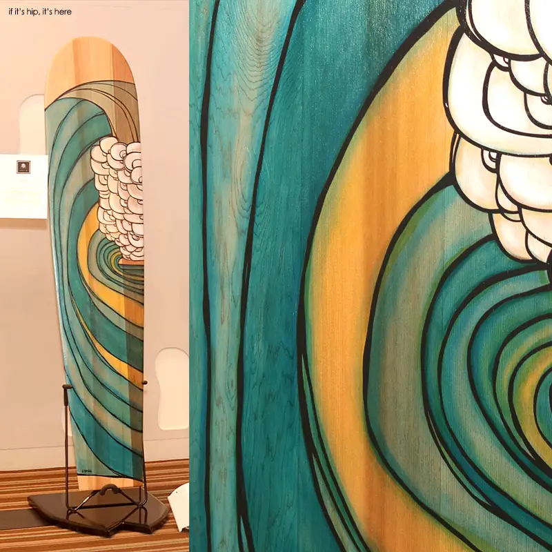 Alaia board shaped by Chris Viverito and painted by Heather Brown
