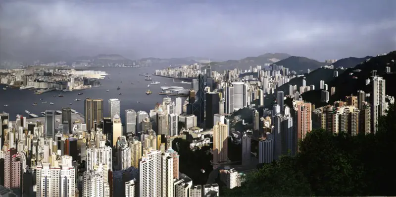 Hong Kong Panorama 1997, Acrylic on canvas