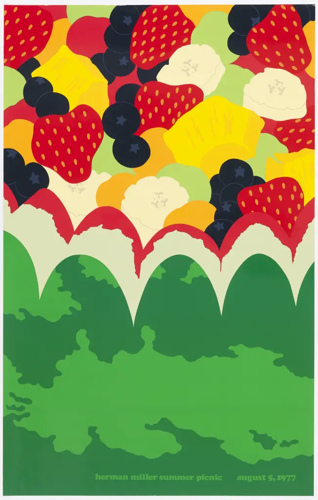 1977 herman miller summer picnic poster