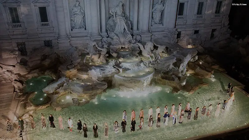 trevi fountain fashion show