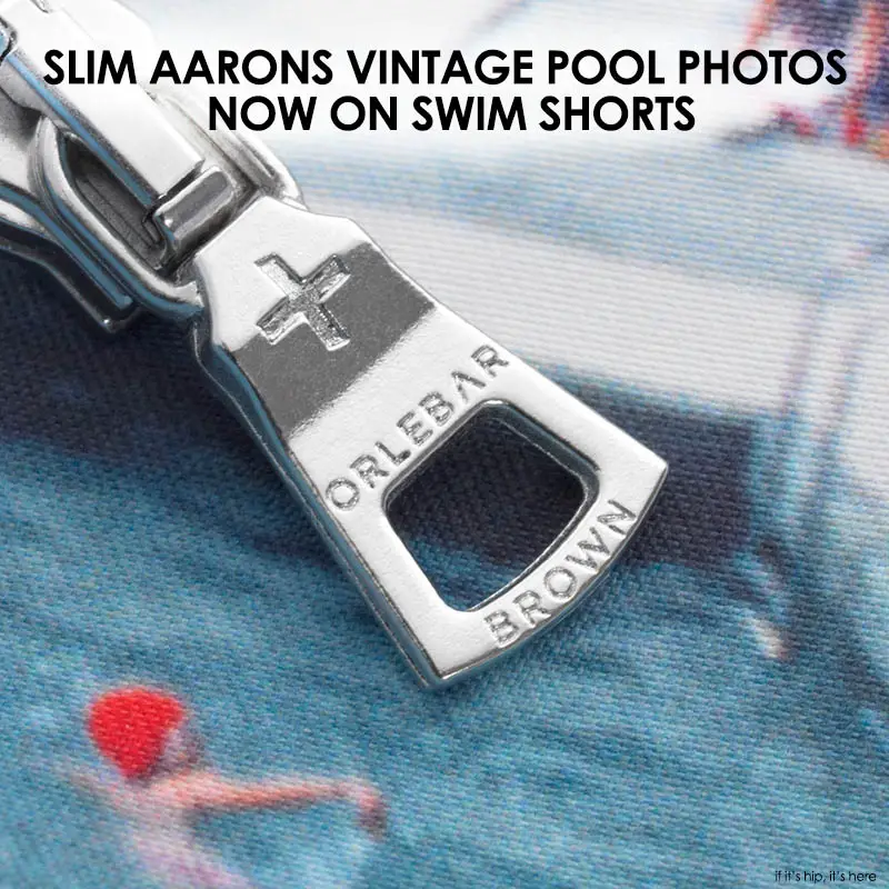 Slim Aarons Olebar Brown Swim Shorts