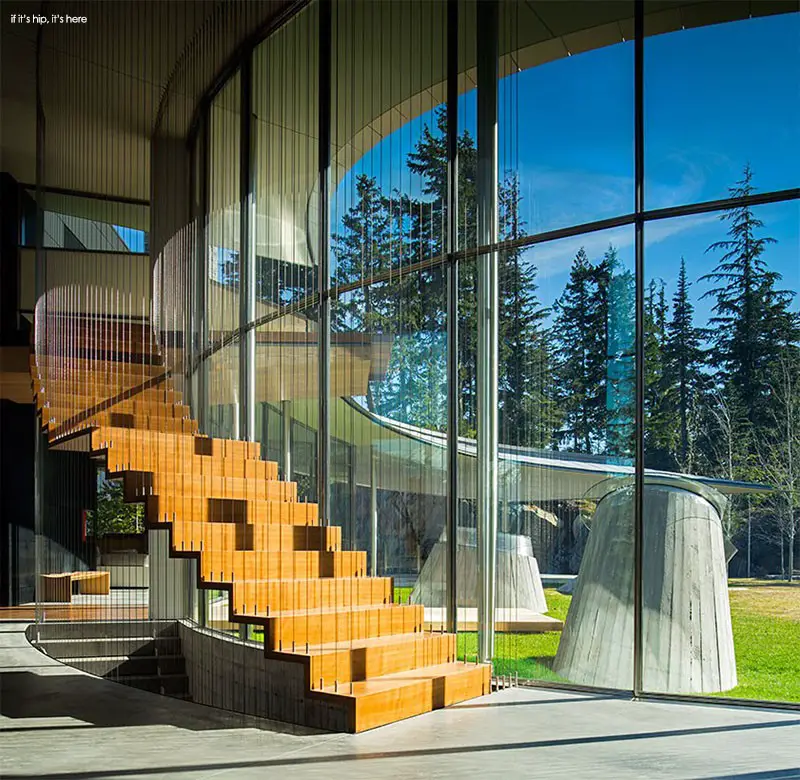 wood stairwell Bohlin Cywinski Jackson Whistler Residence