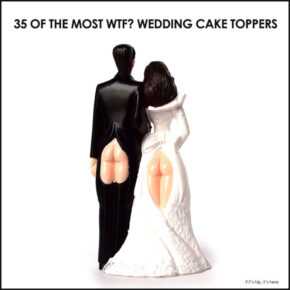 WTF Wedding Cake Toppers. Bizarre, Funny and Offensive Bride and Groom Figurines.