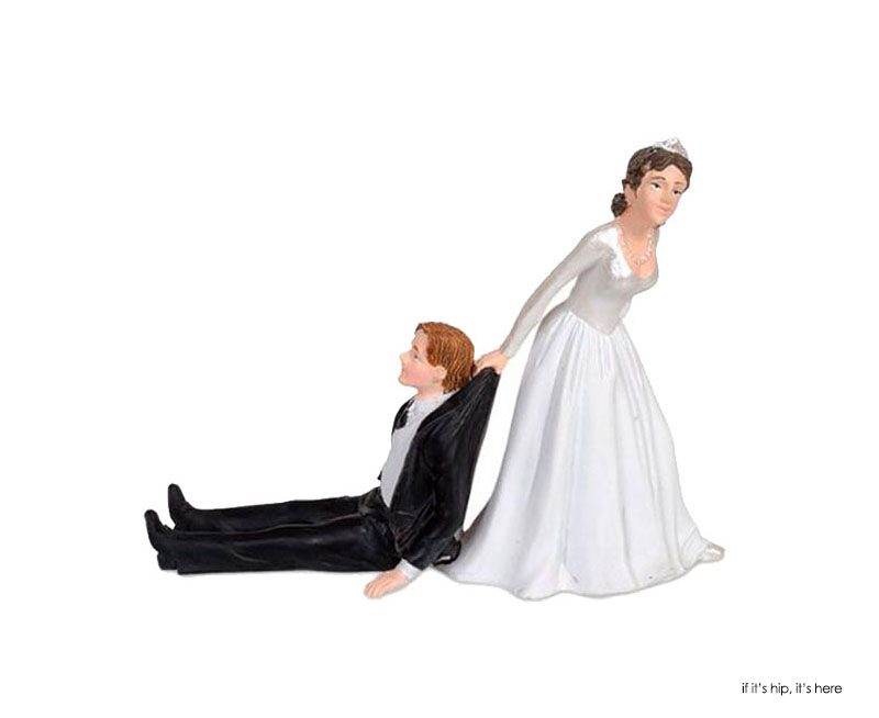 reluctant groom cake topper